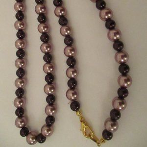 GENUINE SHELL PEARL Beaded Necklace Flapper Length Pearl Necklace Opera Length